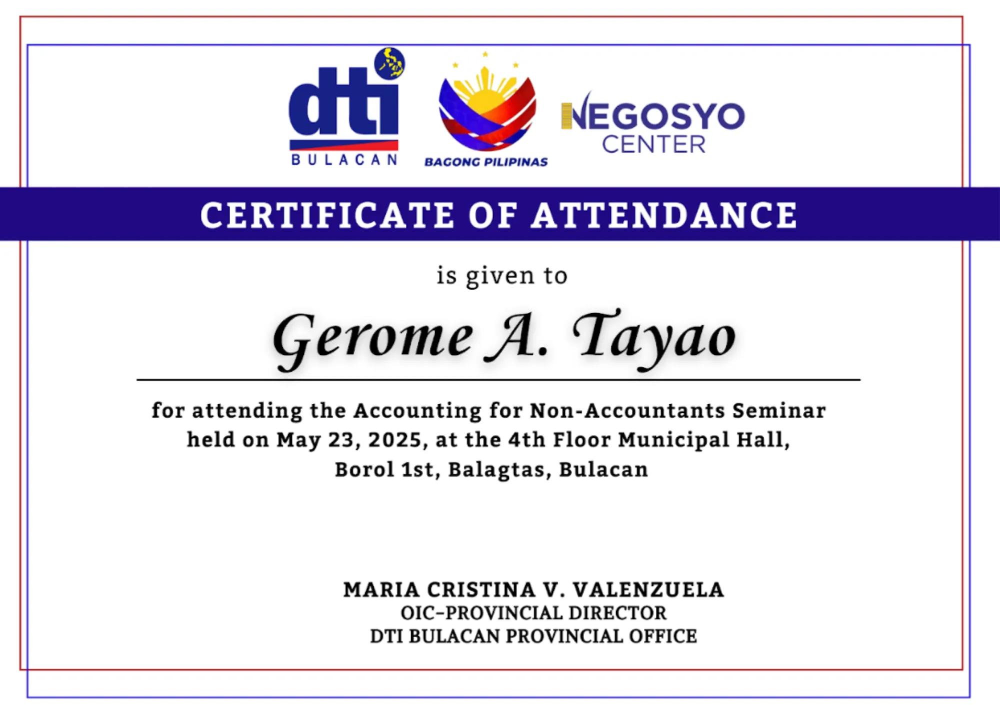 Accounting for Non-Accountants by DTI Negosyo Center Balagtas