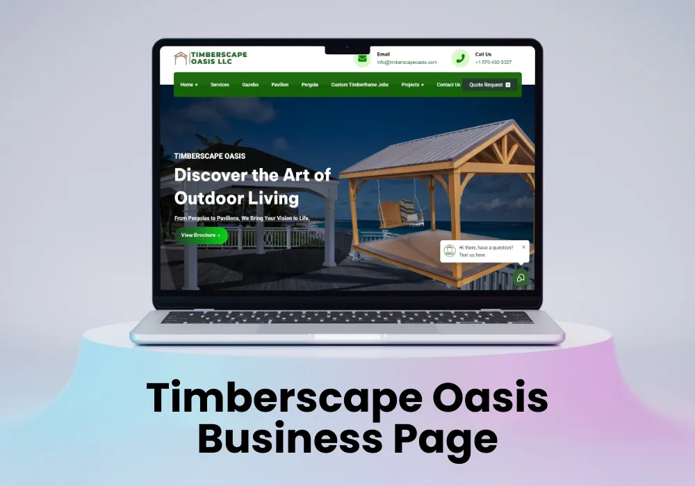 Timberscape Oasis Business Page